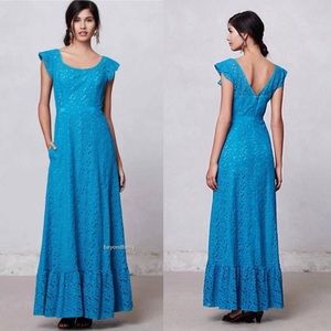 Anthropologie Blue Lace Dress